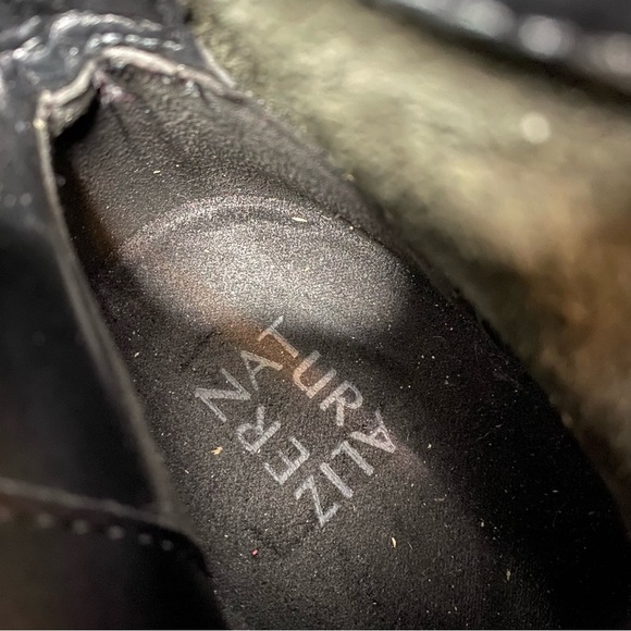 Naturalizer Talon Black Leather Buckle Boot 7W - Picture 12 of 14